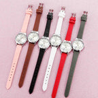 New Fashion Childrens Watch Analog Children Quartz Watch With Bracelet Set Little Cat Watch Kids Children Quartz Electronic Watch Unisex Wrist Leather Strap Watches Stevvex