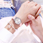 New Fashion Childrens Watch Analog Children Quartz Watch With Bracelet Set Little Cat Watch Kids Children Quartz Electronic Watch Unisex Wrist Leather Strap Watches Stevvex