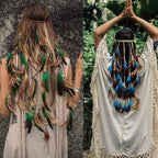New Fashion Feather Rope Crown Hair Band Boho White Elastic Festival Headband for Women Fashion Female Gorgeous Hair Accessories For Women Stevvex