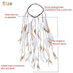 New Fashion Feather Rope Crown Hair Band Boho White Elastic Festival Headband for Women Fashion Female Gorgeous Hair Accessories For Women Stevvex