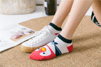 New Fashion Funny Cartoon Egg Socks Cute Girls' Happy Animal Fruit Foods Short Socks Penguin Fried Omelette Strawberry Pineapple Printed Unisex Socks For Men And Women Stevvex