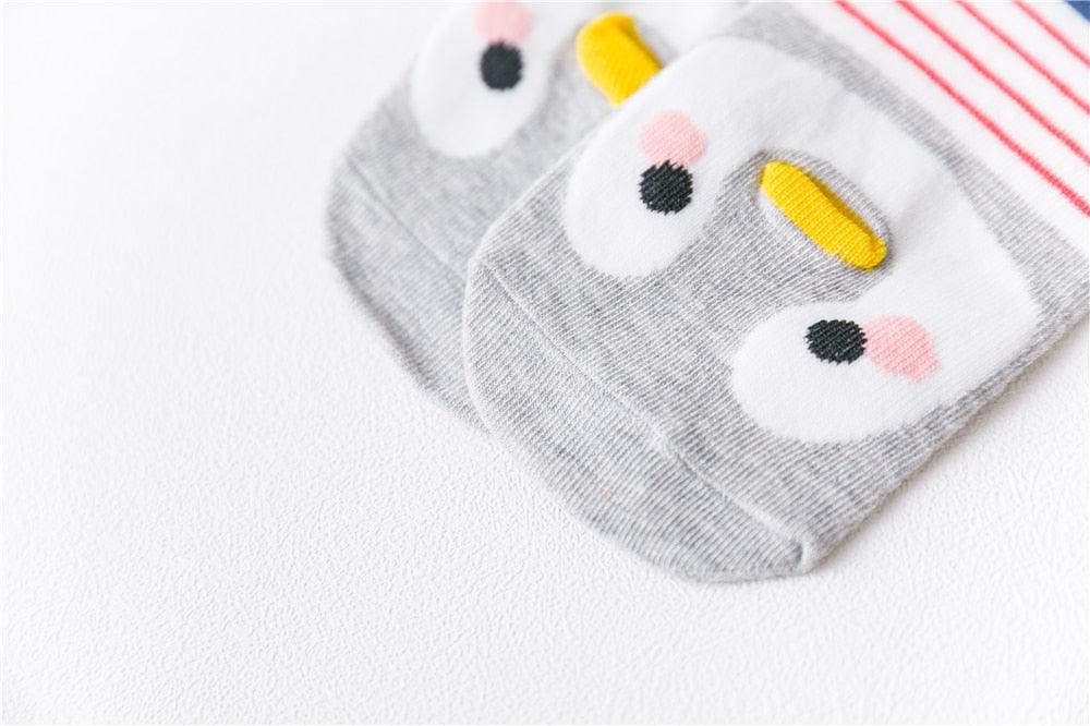 New Fashion Funny Cartoon Egg Socks Cute Girls' Happy Animal Fruit Foods Short Socks Penguin Fried Omelette Strawberry Pineapple Printed Unisex Socks For Men And Women Stevvex