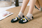 New Fashion Funny Cartoon Egg Socks Cute Girls' Happy Animal Fruit Foods Short Socks Penguin Fried Omelette Strawberry Pineapple Printed Unisex Socks For Men And Women Stevvex