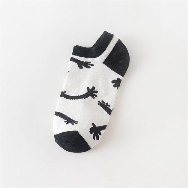 New Fashion Funny Cartoon Egg Socks Cute Girls' Happy Animal Fruit Foods Short Socks Penguin Fried Omelette Strawberry Pineapple Printed Unisex Socks For Men And Women Stevvex