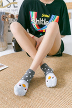 New Fashion Funny Cartoon Egg Socks Cute Girls' Happy Animal Fruit Foods Short Socks Penguin Fried Omelette Strawberry Pineapple Printed Unisex Socks For Men And Women Stevvex