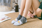 New Fashion Funny Cartoon Egg Socks Cute Girls' Happy Animal Fruit Foods Short Socks Penguin Fried Omelette Strawberry Pineapple Printed Unisex Socks For Men And Women Stevvex