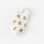 New Fashion Funny Cartoon Egg Socks Cute Girls' Happy Animal Fruit Foods Short Socks Penguin Fried Omelette Strawberry Pineapple Printed Unisex Socks For Men And Women Stevvex