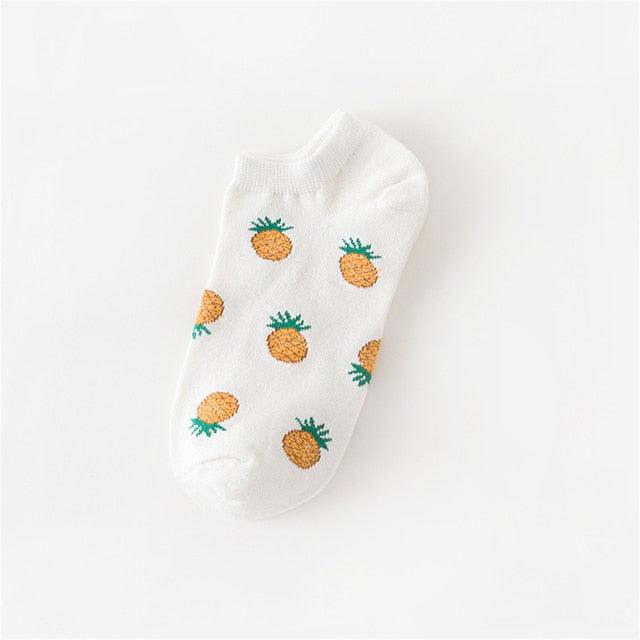 New Fashion Funny Cartoon Egg Socks Cute Girls' Happy Animal Fruit Foods Short Socks Penguin Fried Omelette Strawberry Pineapple Printed Unisex Socks For Men And Women Stevvex