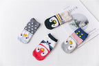 New Fashion Funny Cartoon Egg Socks Cute Girls' Happy Animal Fruit Foods Short Socks Penguin Fried Omelette Strawberry Pineapple Printed Unisex Socks For Men And Women Stevvex