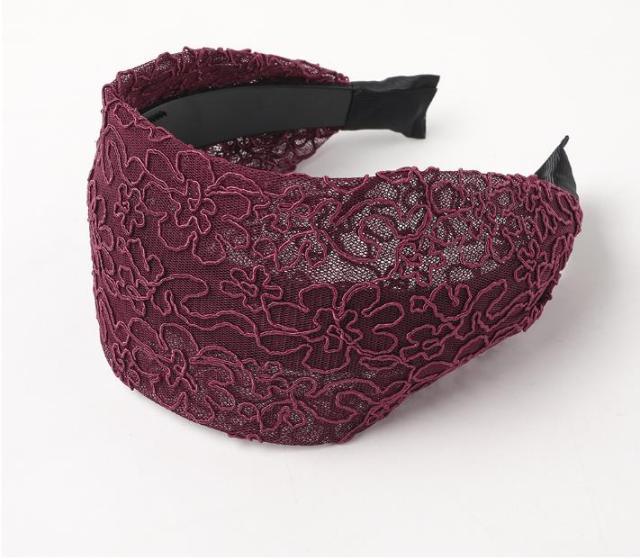 New Fashion Gradient Wide-sided Lace Simple Breathable Toothed Non-slip Headband for Women Girl Hair Accessories Headwear Gorgeous Hair Accessories For Women