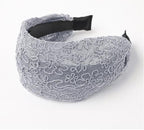 New Fashion Gradient Wide-sided Lace Simple Breathable Toothed Non-slip Headband for Women Girl Hair Accessories Headwear Gorgeous Hair Accessories For Women