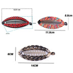 New Fashion Hair Clips Women Banana Barrettes Plastic Color Rhinestone Hair Claws Pins Clamps for Girls Ponytail Mohawk Bun Maker Accessories For Curly Hair Women Stevvex