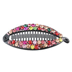 New Fashion Hair Clips Women Banana Barrettes Plastic Color Rhinestone Hair Claws Pins Clamps for Girls Ponytail Mohawk Bun Maker Accessories For Curly Hair Women Stevvex
