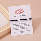 New Fashion Handmade Braided Rope Couple Bracelet For Women Men Charm Lucky Heart Knot Adjustable Rope Bracelets Red Cord Bracelet Braided Knot For Mens Womens