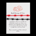 New Fashion Handmade Braided Rope Couple Bracelet For Women Men Charm Lucky Heart Knot Adjustable Rope Bracelets Red Cord Bracelet Braided Knot For Mens Womens