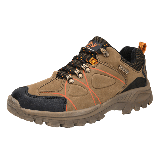 New Fashion Hiking Shoes Men Spring Mountain Climbing Shoes Outdoor Sport Shoes Leather Waterproof Lightweight Outdoor Mountain Sport Shoe Stevvex