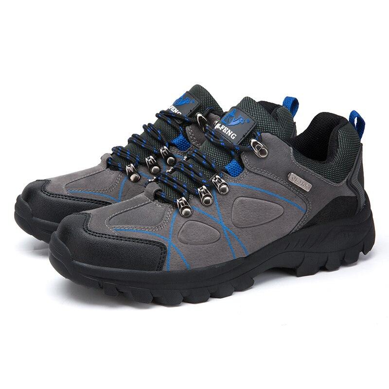 New Fashion Hiking Shoes Men Spring Mountain Climbing Shoes Outdoor Sport Shoes Leather Waterproof Lightweight Outdoor Mountain Sport Shoe Stevvex