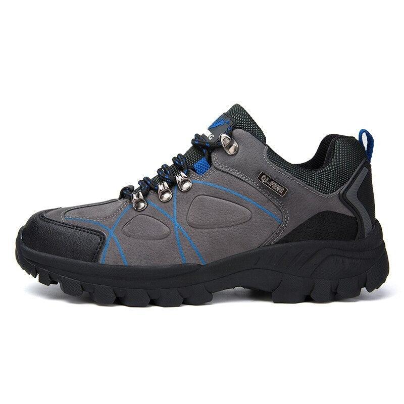 New Fashion Hiking Shoes Men Spring Mountain Climbing Shoes Outdoor Sport Shoes Leather Waterproof Lightweight Outdoor Mountain Sport Shoe Stevvex