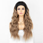 New Fashion Long Wavy Headband Wig for Black Women None Replacement Body Wave Synthetic Headwraps Hair Wig Wigs For Black Women Cosplay Wigs For Women Stevvex