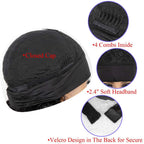 New Fashion Long Wavy Headband Wig for Black Women None Replacement Body Wave Synthetic Headwraps Hair Wig Wigs For Black Women Cosplay Wigs For Women Stevvex