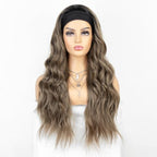 New Fashion Long Wavy Headband Wig for Black Women None Replacement Body Wave Synthetic Headwraps Hair Wig Wigs For Black Women Cosplay Wigs For Women Stevvex