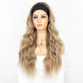 New Fashion Long Wavy Headband Wig for Black Women None Replacement Body Wave Synthetic Headwraps Hair Wig Wigs For Black Women Cosplay Wigs For Women Stevvex