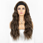 New Fashion Long Wavy Headband Wig for Black Women None Replacement Body Wave Synthetic Headwraps Hair Wig Wigs For Black Women Cosplay Wigs For Women Stevvex