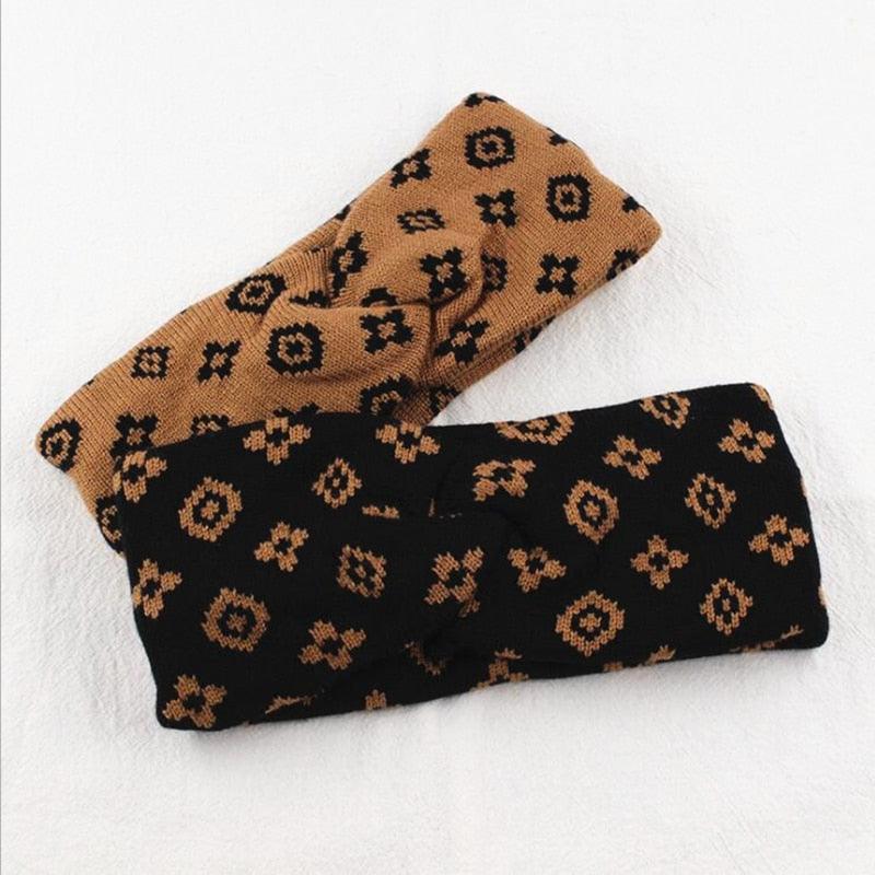 New Fashion Luxury Brand Women Hairband Warm Casual Woolen Knitted Girl Headband Big Bow Knot Turban Autumn Gorgeous Hair Accessories For Women Stevvex