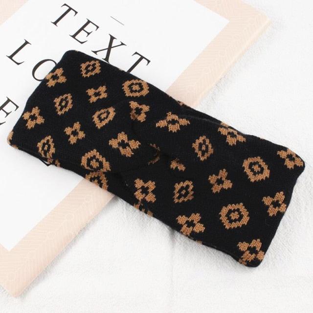 New Fashion Luxury Brand Women Hairband Warm Casual Woolen Knitted Girl Headband Big Bow Knot Turban Autumn Gorgeous Hair Accessories For Women Stevvex