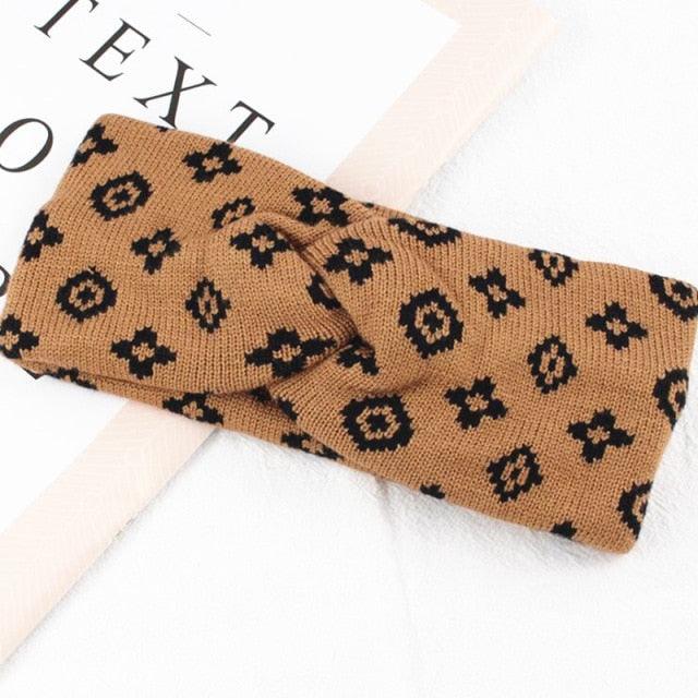 New Fashion Luxury Brand Women Hairband Warm Casual Woolen Knitted Girl Headband Big Bow Knot Turban Autumn Gorgeous Hair Accessories For Women Stevvex