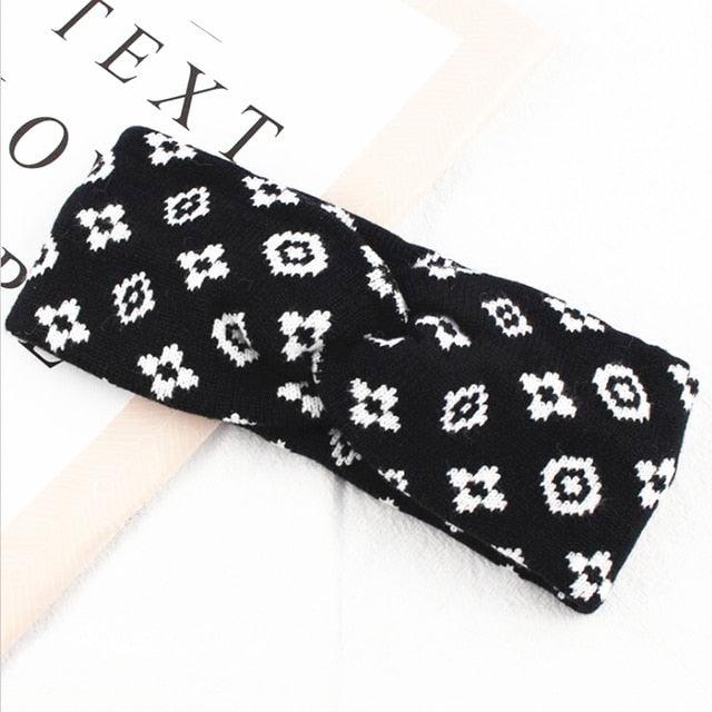 New Fashion Luxury Brand Women Hairband Warm Casual Woolen Knitted Girl Headband Big Bow Knot Turban Autumn Gorgeous Hair Accessories For Women Stevvex