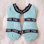New Fashion Motion Socks Pink Socks New Unisex Cotton Mix Random Harajuku Creative Happy Casual Sports Short Ankle Pink Letters Socks Cotton Socks For Men And Women Stevvex