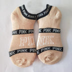 New Fashion Motion Socks Pink Socks New Unisex Cotton Mix Random Harajuku Creative Happy Casual Sports Short Ankle Pink Letters Socks Cotton Socks For Men And Women Stevvex