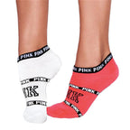 New Fashion Motion Socks Pink Socks New Unisex Cotton Mix Random Harajuku Creative Happy Casual Sports Short Ankle Pink Letters Socks Cotton Socks For Men And Women Stevvex