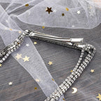 New Fashion Rhinestone Tassel Hair Barrettes For Women Hair Clips Golden Sliver Hairpin Female Hairgrips Wedding Hair Accessories for Brides and Bridesmaids Stevvex