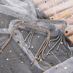 New Fashion Rhinestone Tassel Hair Barrettes For Women Hair Clips Golden Sliver Hairpin Female Hairgrips Wedding Hair Accessories for Brides and Bridesmaids Stevvex