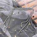 New Fashion Rhinestone Tassel Hair Barrettes For Women Hair Clips Golden Sliver Hairpin Female Hairgrips Wedding Hair Accessories for Brides and Bridesmaids Stevvex