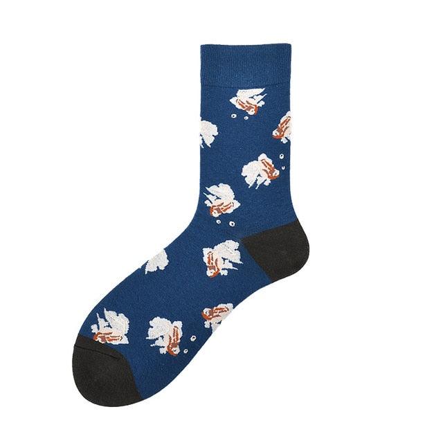 New Fashion Socks Shark Dinosaur Tiger Bear Dog Pattern Long Tube Happy Novelty Skateboarding Cycling Leisure Fun Unisex Crew Socks For Men And Women Stevvex
