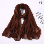 New Fashion Soft Cotton Elegant Viscose Scarf Ladies Scarf Shawls Lightweight Elegant Wraps  Muslim Hijab scarf scarves For Women