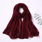 New Fashion Soft Cotton Elegant Viscose Scarf Ladies Scarf Shawls Lightweight Elegant Wraps  Muslim Hijab scarf scarves For Women