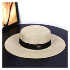 New Fashion Straw Hat Outdoor Leisure Sun Hat Women's Sun Hats UV Protection Large Wide Brim Hat Women Packable Sun Hat for Women Straw Hats Summer Beach Hat Ladies Wild Hats Straw Hat For Women Stevvex