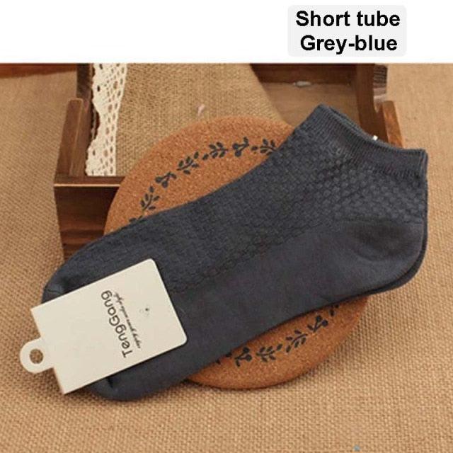 New Fashion Style Bamboo Fiber Socks Deodorant Sock High Tube Business Solid Breathable Men Women Elastic Socks Autumn Spring Socks For Men And Women Stevvex