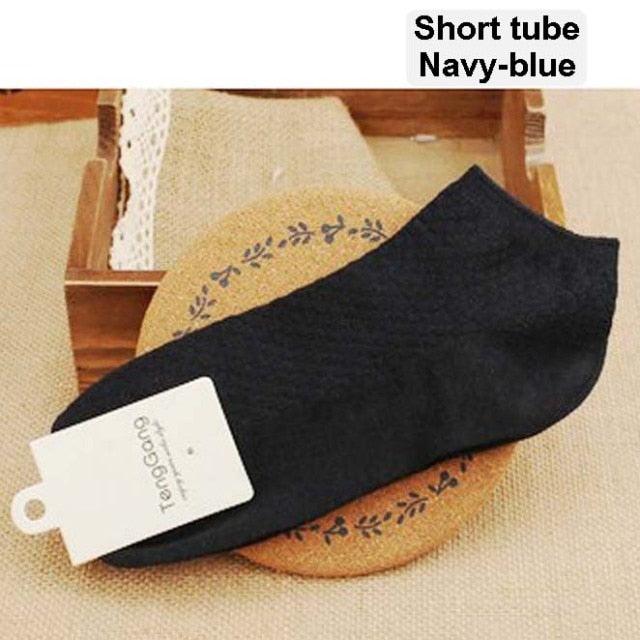 New Fashion Style Bamboo Fiber Socks Deodorant Sock High Tube Business Solid Breathable Men Women Elastic Socks Autumn Spring Socks For Men And Women Stevvex