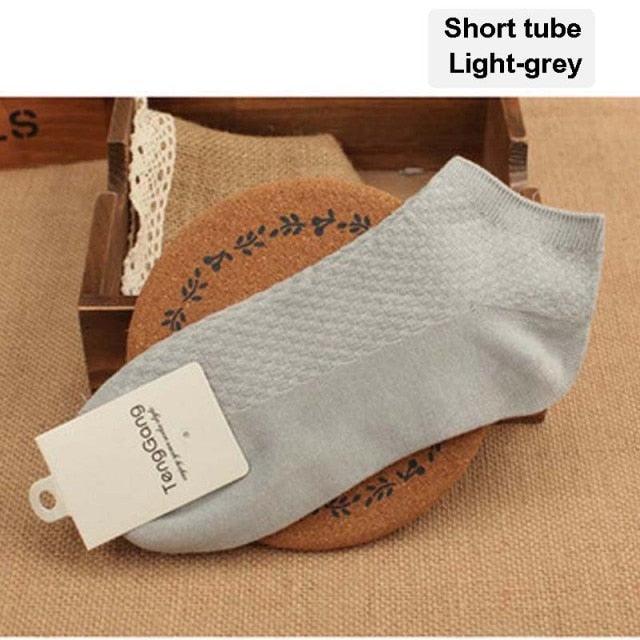 New Fashion Style Bamboo Fiber Socks Deodorant Sock High Tube Business Solid Breathable Men Women Elastic Socks Autumn Spring Socks For Men And Women Stevvex
