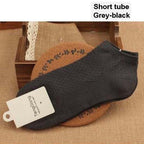 New Fashion Style Bamboo Fiber Socks Deodorant Sock High Tube Business Solid Breathable Men Women Elastic Socks Autumn Spring Socks For Men And Women Stevvex