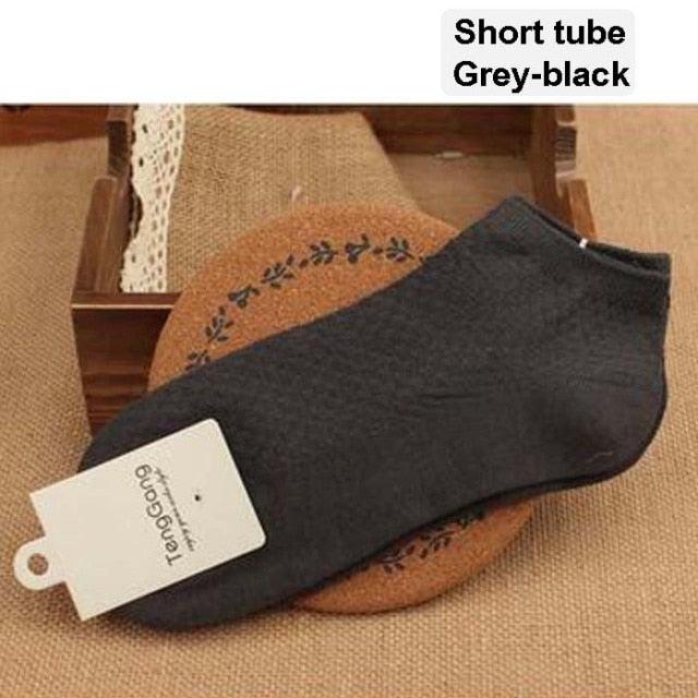 New Fashion Style Bamboo Fiber Socks Deodorant Sock High Tube Business Solid Breathable Men Women Elastic Socks Autumn Spring Socks For Men And Women Stevvex