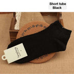 New Fashion Style Bamboo Fiber Socks Deodorant Sock High Tube Business Solid Breathable Men Women Elastic Socks Autumn Spring Socks For Men And Women Stevvex