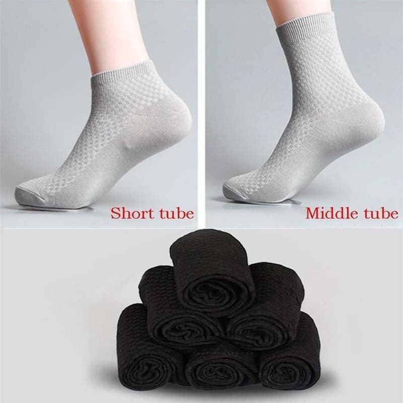 New Fashion Style Bamboo Fiber Socks Deodorant Sock High Tube Business Solid Breathable Men Women Elastic Socks Autumn Spring Socks For Men And Women Stevvex