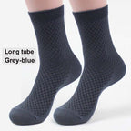 New Fashion Style Bamboo Fiber Socks Deodorant Sock High Tube Business Solid Breathable Men Women Elastic Socks Autumn Spring Socks For Men And Women Stevvex