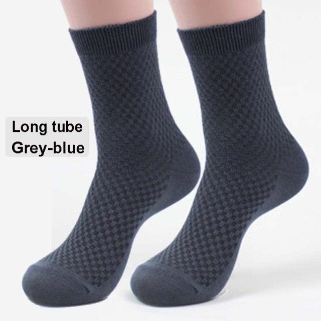 New Fashion Style Bamboo Fiber Socks Deodorant Sock High Tube Business Solid Breathable Men Women Elastic Socks Autumn Spring Socks For Men And Women Stevvex